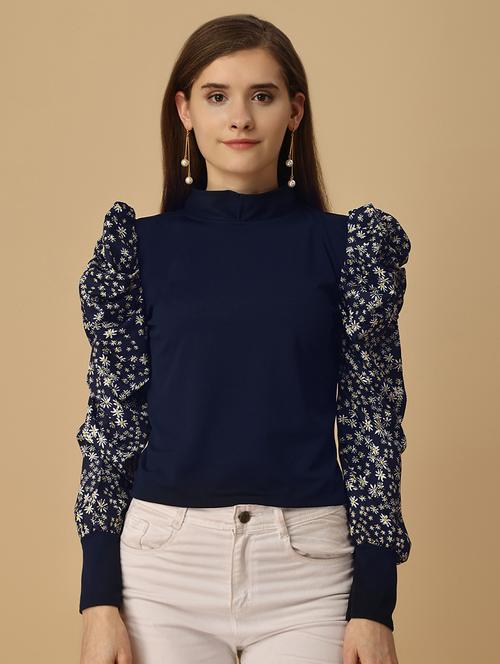 bouffant sleeve floral print regular top - 19656362 - Very Small Image - 1