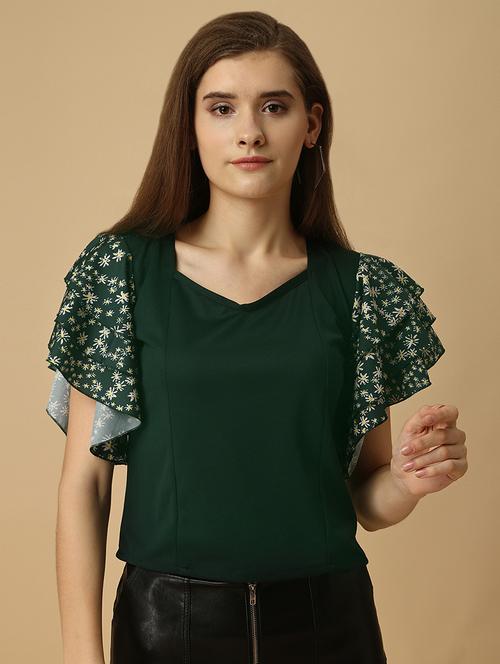 bell sleeves printed regular top - 19656378 - Very Small Image - 1