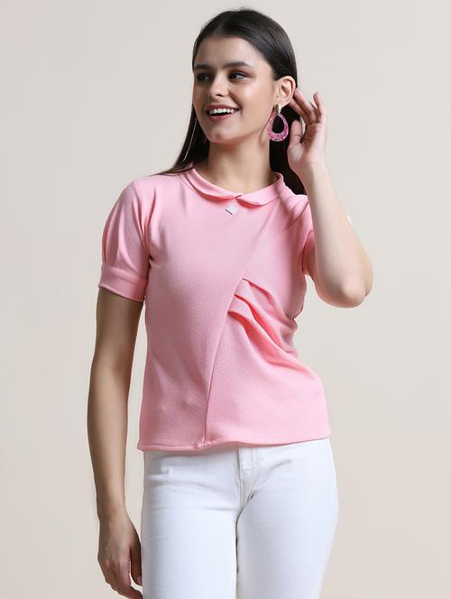 pink peter pan neck regular top - 19656531 - Very Small Image - 1