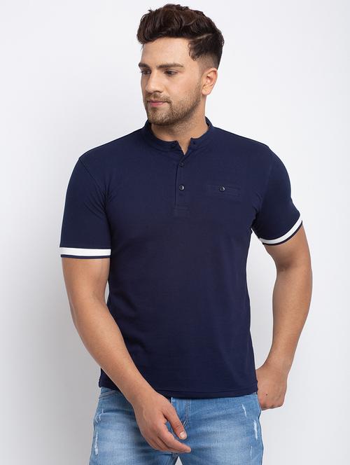 henley neck solid regular t-shirt - 19656814 - Very Small Image - 1