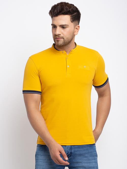 henley neck solid regular t-shirt - 19656815 - Very Small Image - 1