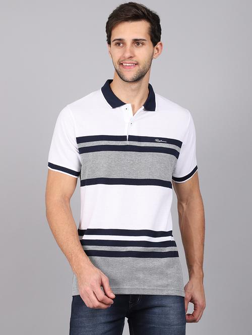 polo neck color block regular t-shirt - 19656893 - Very Small Image - 1