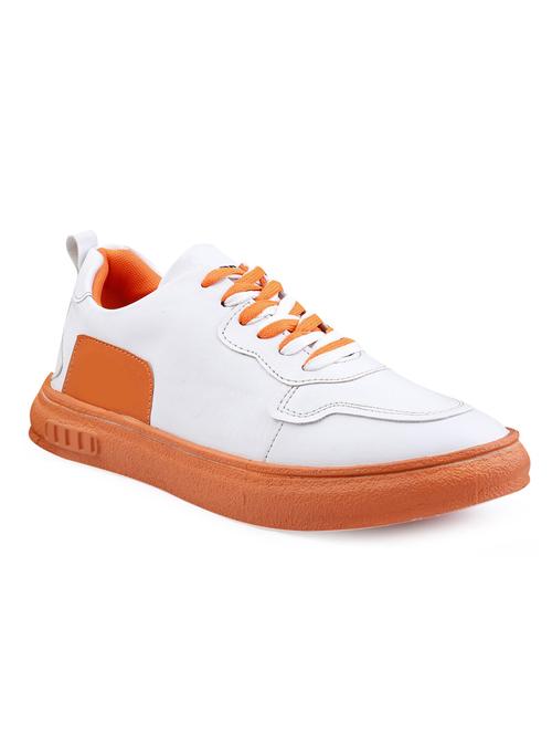 orange color block lace up sneaker - 19657111 - Very Small Image - 1