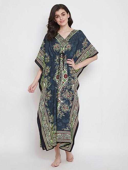 kaftan style printed sleepshirts & nighty - 19657177 - Very Small Image - 1