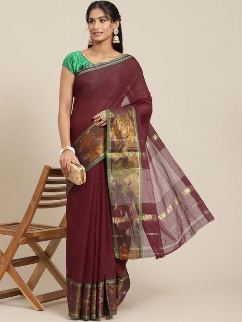 self designed woven saree - 19657428 - Very Small Image - 1