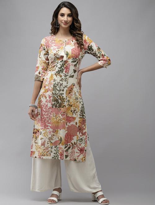 women's straight kurta - 19657456 - Very Small Image - 1