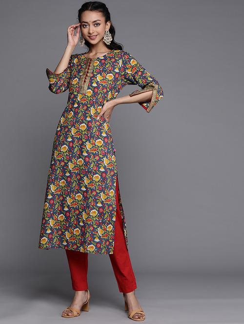 women's straight kurta - 19657498 - Very Small Image - 1