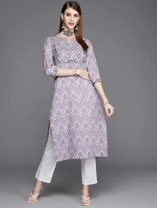 multi colored printed straight kurta - 19657591 - Very Small Image - 1