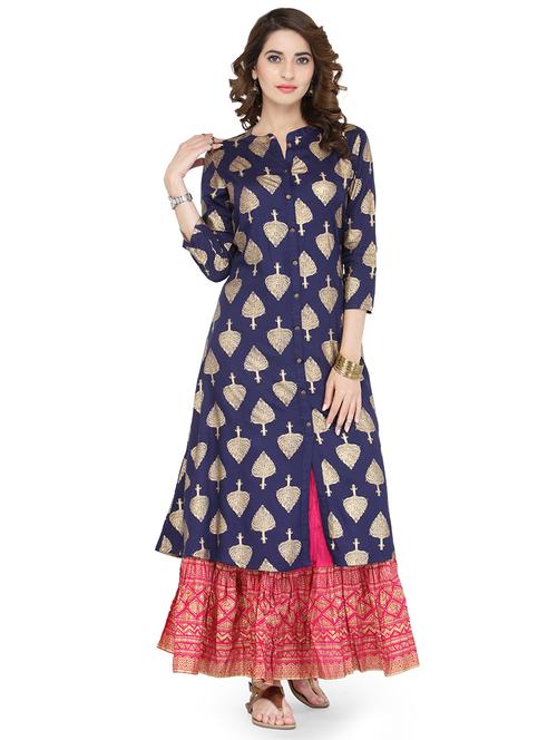 women's front slit kurta - 19657714 - Very Small Image - 1