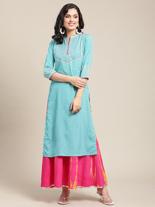 women's straight kurta - 19657749 - Very Small Image - 1