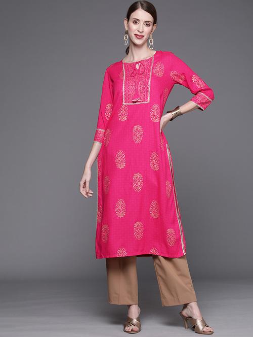 women's straight kurta - 19657824 - Very Small Image - 1