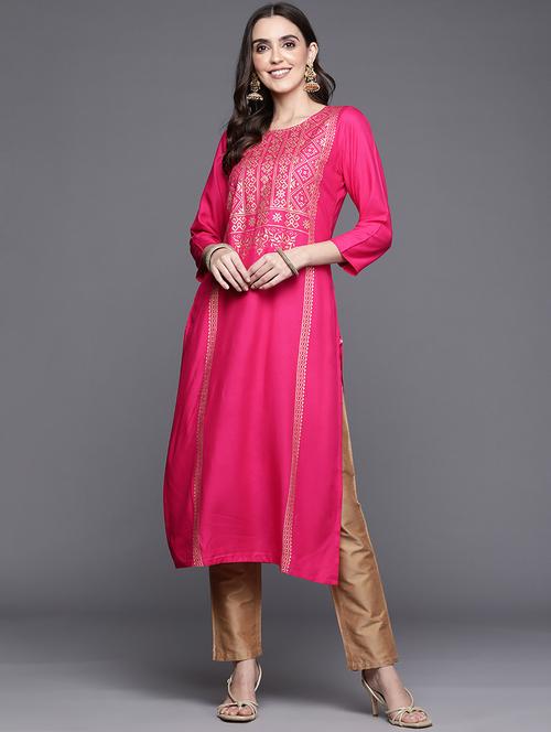 women's straight kurta - 19658109 - Very Small Image - 1