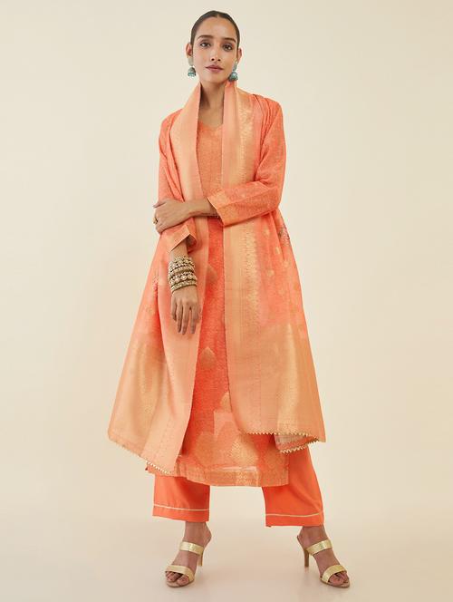 zari work unstitched suit - 19659092 - Very Small Image - 1
