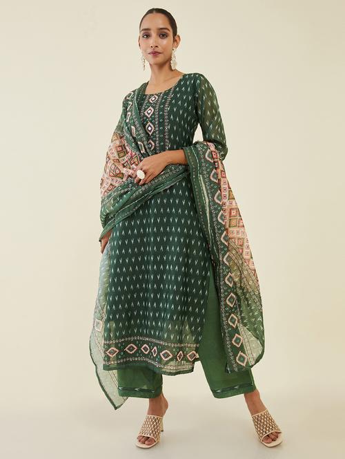 kaantha work printed unstitched suit - 19659095 - Very Small Image - 1