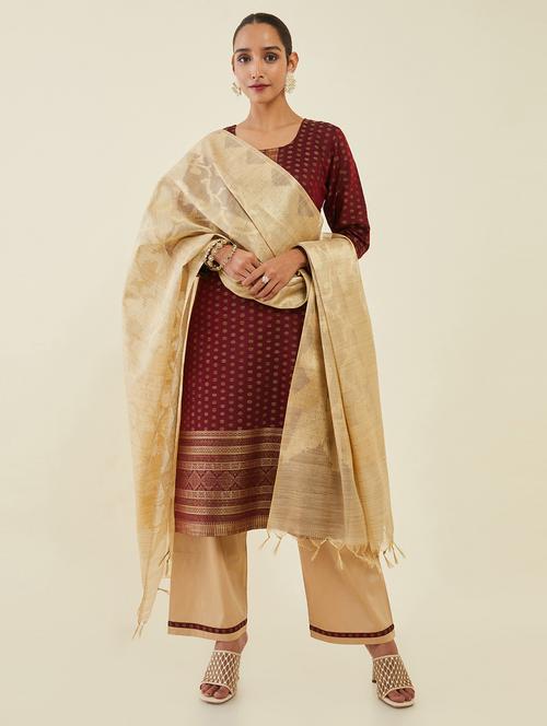 zari work salwar suit unstitched suit - 19659135 - Very Small Image - 1