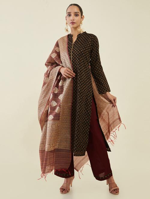 zari work salwar suit unstitched suit - 19659136 - Very Small Image - 1