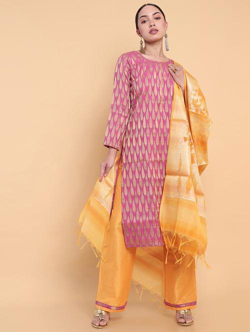 zari work salwar suit unstitched suit - 19659139 - Very Small Image - 1