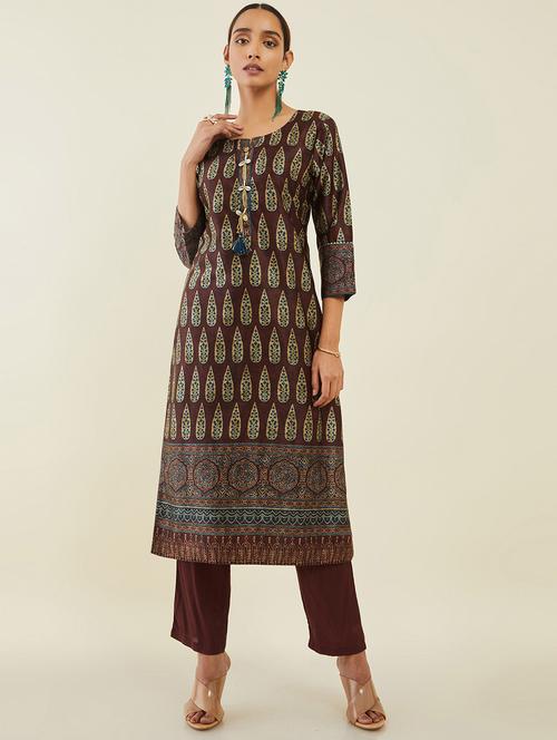 women's straight kurta - 19659198 - Very Small Image - 1