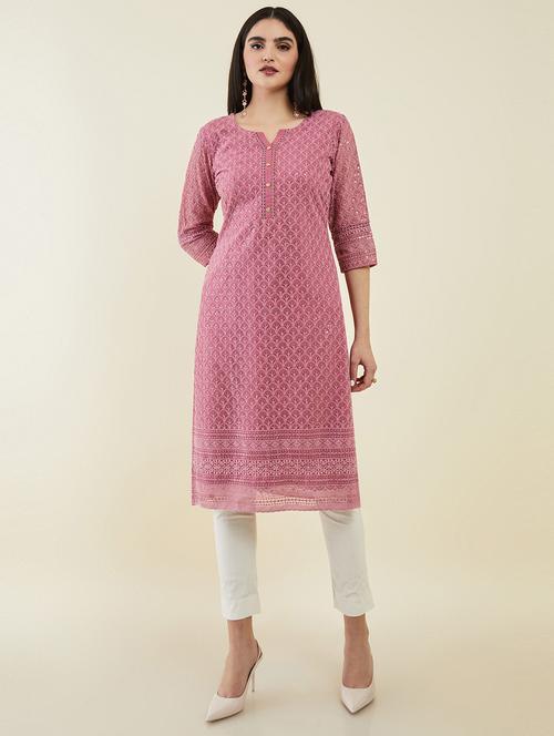 women's straight kurta - 19659287 - Very Small Image - 1