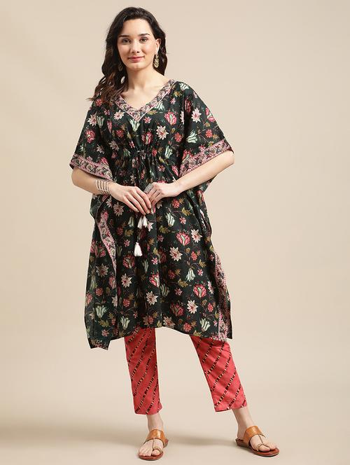 v-neck kaftan set - 19660305 - Very Small Image - 1