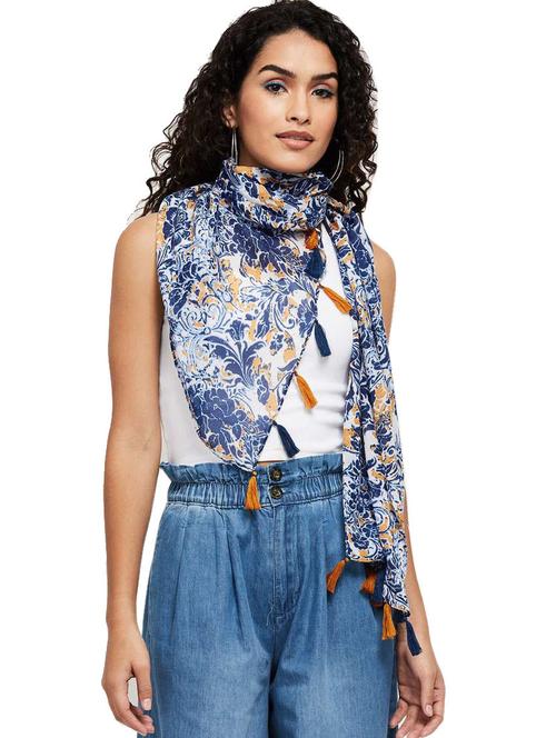 blue polyester scarf - 19660434 - Very Small Image - 1