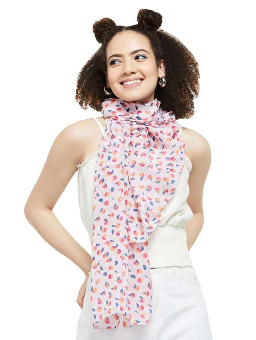 pink polyester scarf - 19660441 - Very Small Image - 1