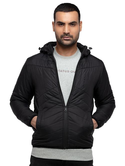 hooded solid quilted jacket - 19660560 - Very Small Image - 1