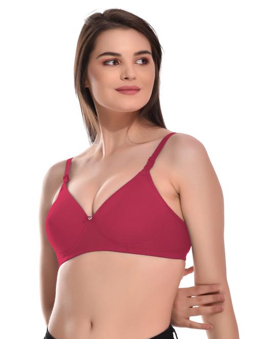 pink cotton blend tshirt bra - 19660618 - Very Small Image - 1