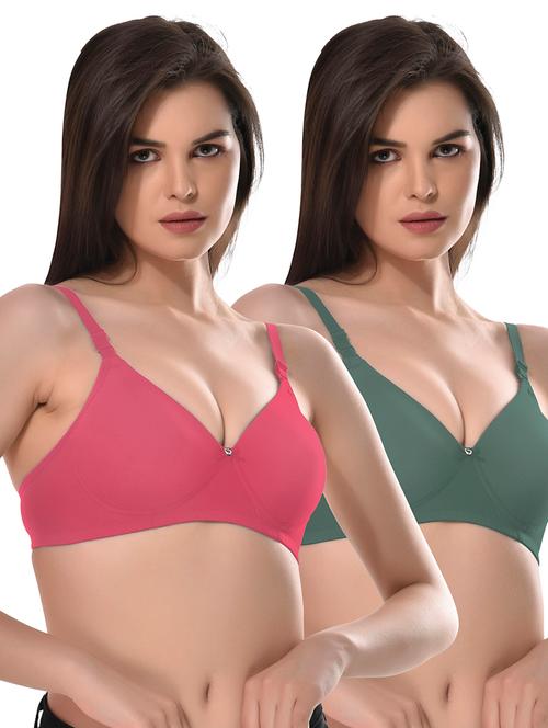 multi colored cotton blend tshirt bra - 19660627 - Very Small Image - 1