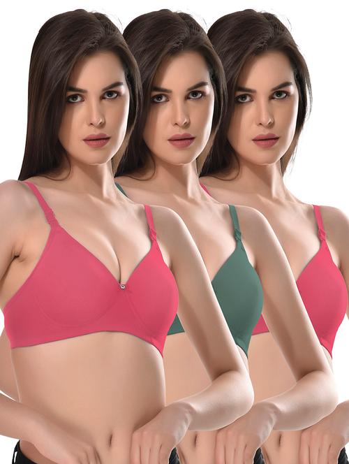 multi colored cotton blend tshirt bra - 19660644 - Very Small Image - 1