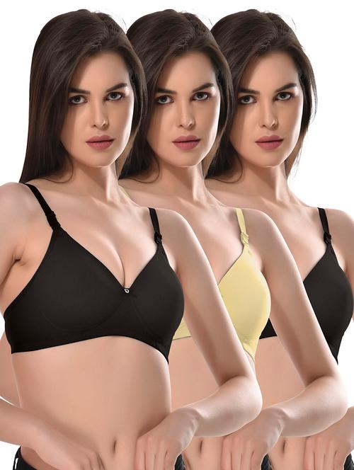 multi colored cotton blend tshirt bra - 19660649 - Very Small Image - 1