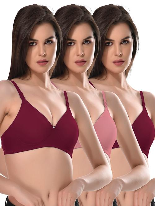 multi colored cotton blend tshirt bra - 19660650 - Very Small Image - 1