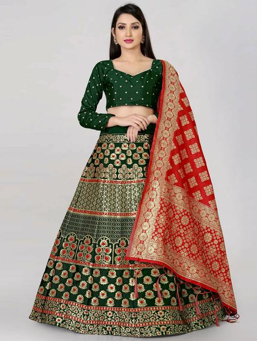 banarasi lehenga choli with dupatta set - 19660813 - Very Small Image - 1