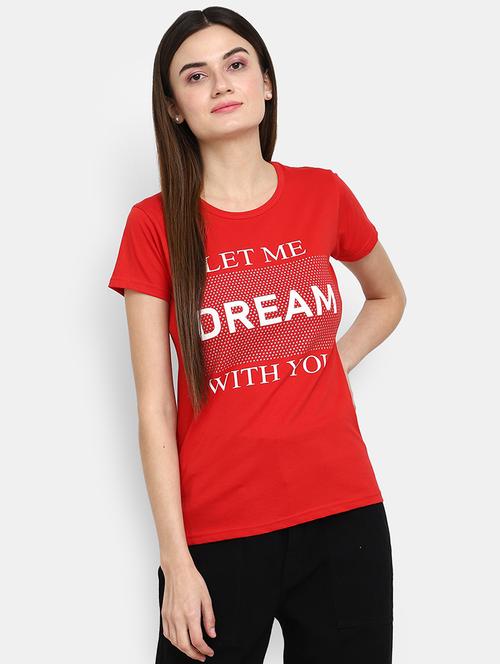 red cotton regular tshirt - 19661170 - Very Small Image - 1