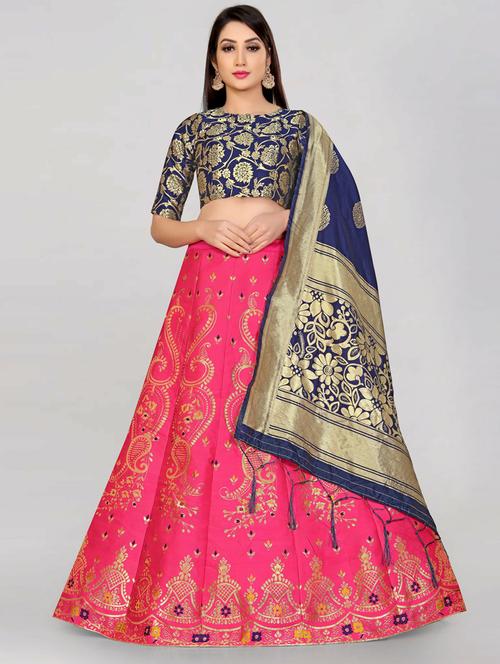 banarasi lehenga choli with dupatta set - 19661364 - Very Small Image - 1