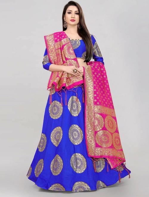 self designed flared semi-stitched lehenga - 19661480 - Very Small Image - 1