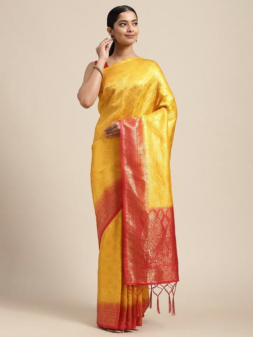 self design kanjivaram saree with blouse - 19662058 - Very Small Image - 1