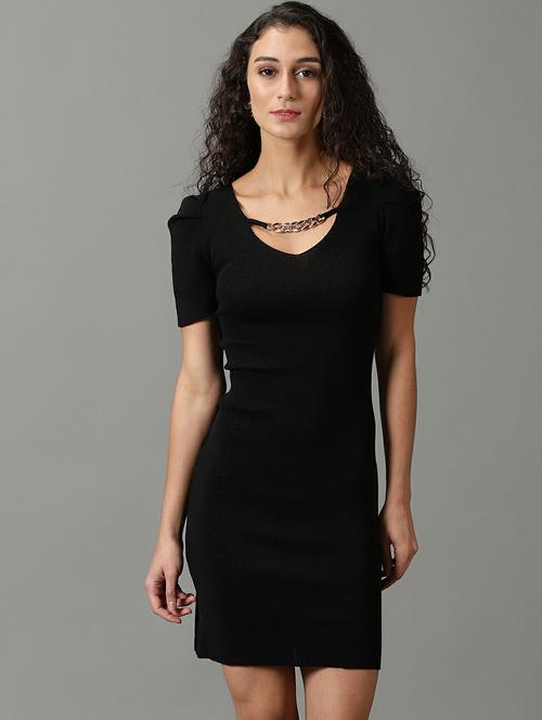 women's bodycon solid dress - 19662580 - Very Small Image - 1