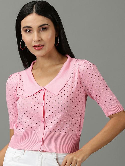 shirt collar self design cut out top - 19662637 - Very Small Image - 1