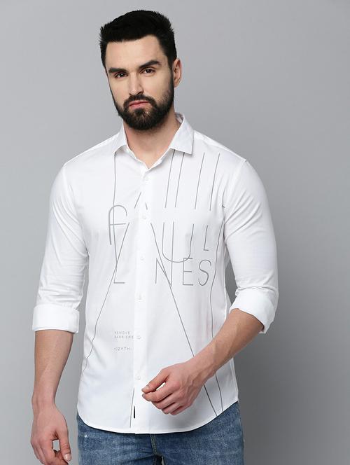 mens typography casual shirt - 19662781 - Very Small Image - 1