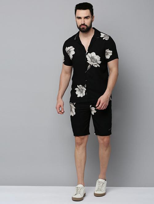 showoff men's short sleeves printed co-ords set - 19662862 - Very Small Image - 1
