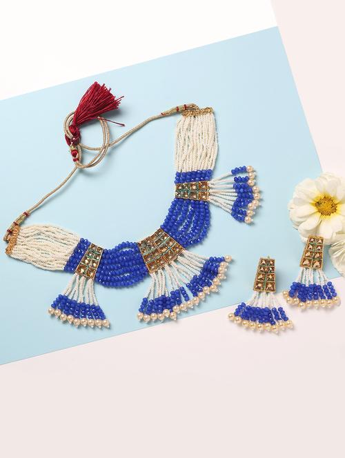 multi colored metal necklaces and earring - 19663170 - Very Small Image - 1