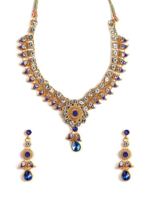 blue metal necklaces and earring - 19663175 - Very Small Image - 1