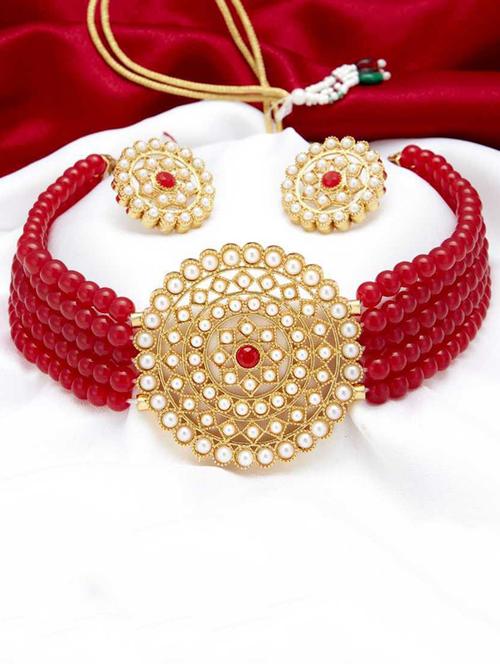 multi colored metal necklaces and earring - 19663188 - Very Small Image - 1