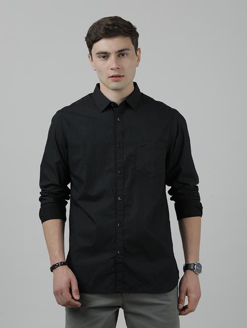 black cotton casual shirt - 19663612 - Very Small Image - 1