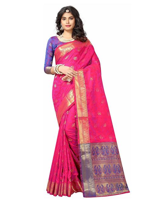 ethnic motif venkatagiri saree with blouse - 19663813 - Very Small Image - 1