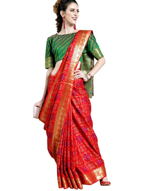 self design patola saree - 19663818 - Very Small Image - 1