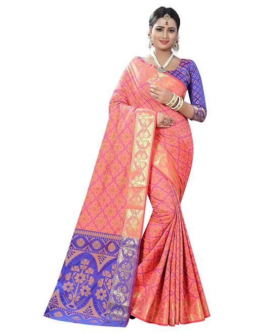 self design patola saree with blouse - 19663821 - Very Small Image - 1