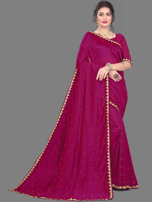 zari lace woven saree with blouse - 19663966 - Very Small Image - 1