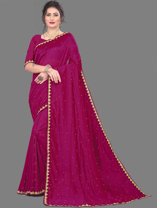 zari lace woven saree with blouse - 19663967 - Very Small Image - 1